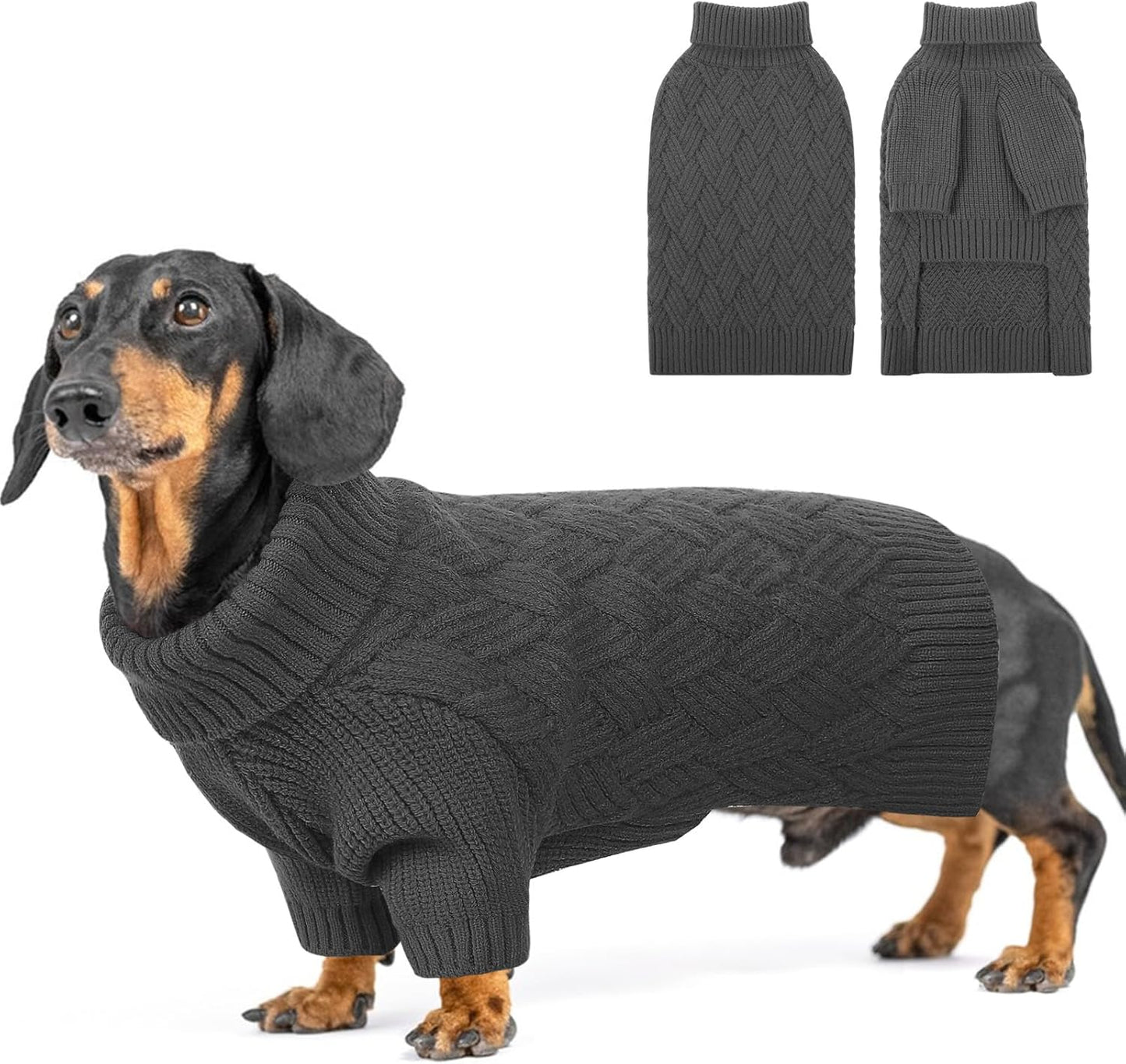Cozy Turtleneck Sweater for Small Dogs - Perfect for Winter Holidays, Knitted Pullover for Pugs & Dachshunds, Size S, Camel