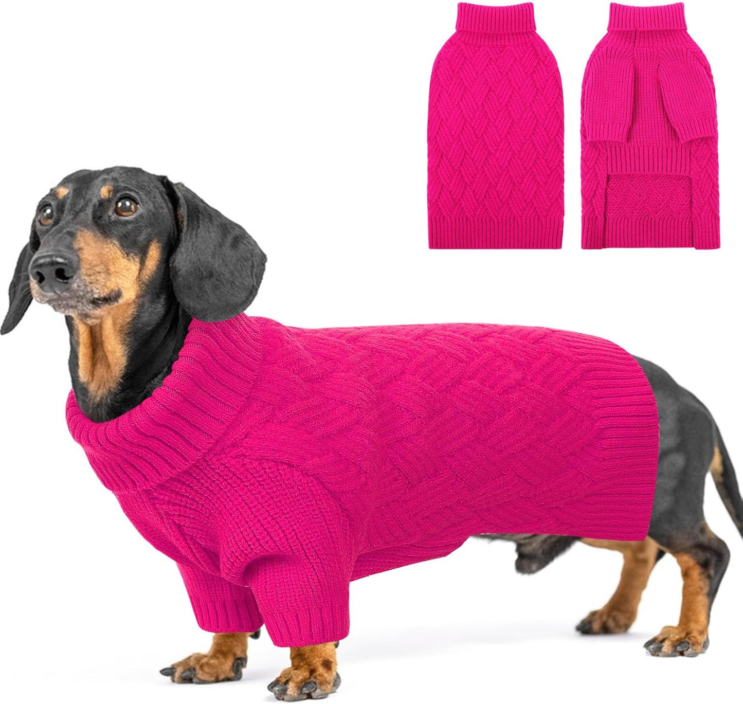 Cozy Turtleneck Sweater for Small Dogs - Perfect for Winter Holidays, Knitted Pullover for Pugs & Dachshunds, Size S, Camel