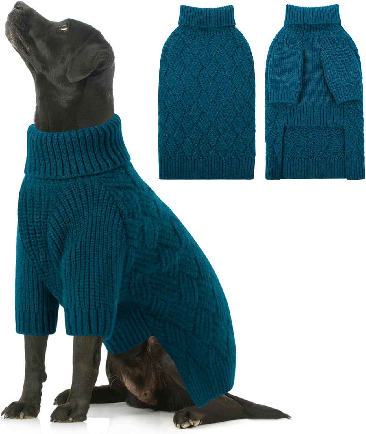 Cozy Turtleneck Sweater for Small Dogs - Perfect for Winter Holidays, Knitted Pullover for Pugs & Dachshunds, Size S, Camel