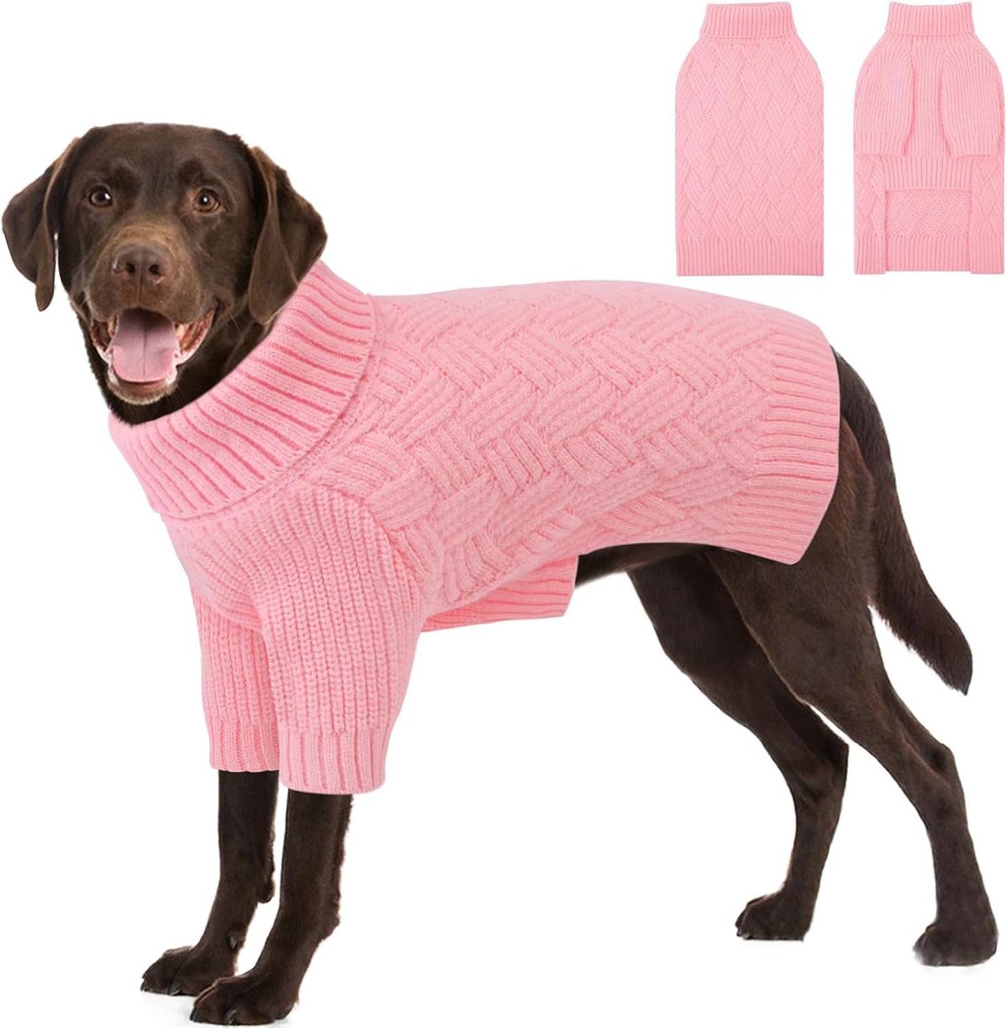 Cozy Turtleneck Sweater for Small Dogs - Perfect for Winter Holidays, Knitted Pullover for Pugs & Dachshunds, Size S, Camel